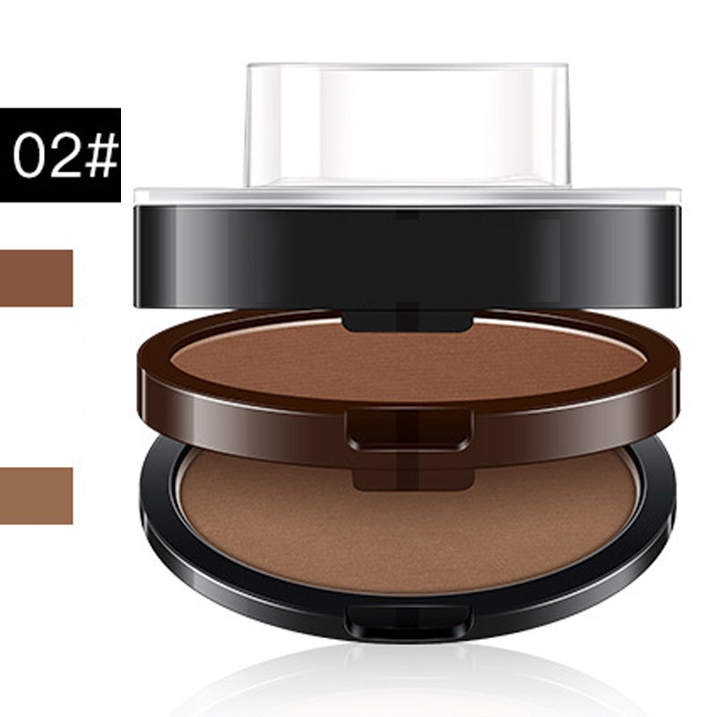 🔥50K+ Sold|50% OFF Adjustable Eyebrow Stamp, Waterproof Two‑Color Brow Powder