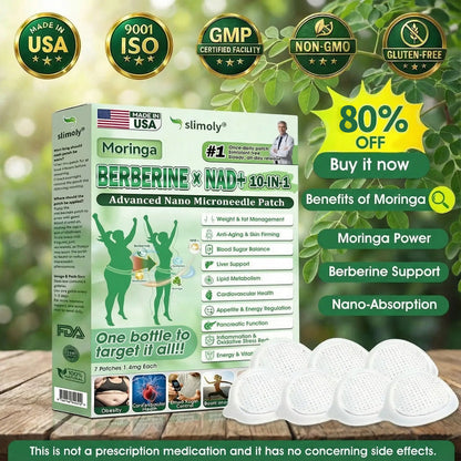 🔥 80% OFF – Melt Fat & Tighten Skin in 7 Days! Moringa Berberine Nano Patch (Buy 5 Get 5 FREE)