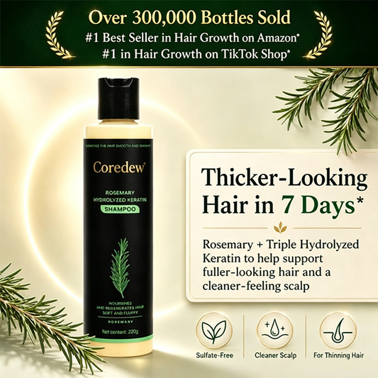 Coredew® Rosemary Shampoo |Natural Rosemary Shampoo With Hydrolyzed Keratin For Hair Regrowth