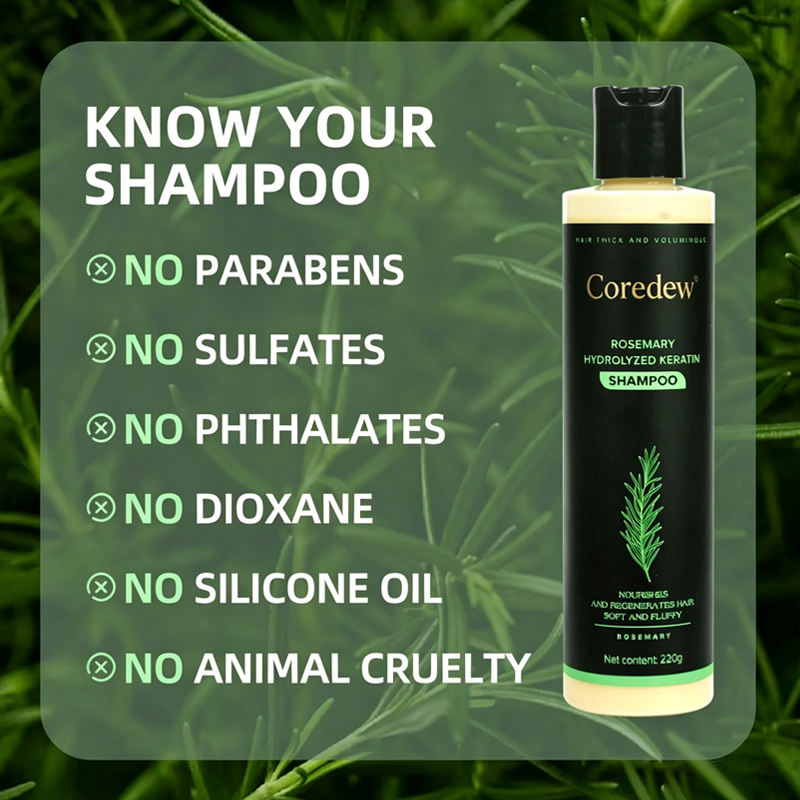 Coredew® Rosemary Shampoo |Natural Rosemary Shampoo With Hydrolyzed Keratin For Hair Regrowth