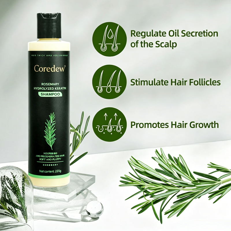 Coredew® Rosemary Shampoo |Natural Rosemary Shampoo With Hydrolyzed Keratin For Hair Regrowth
