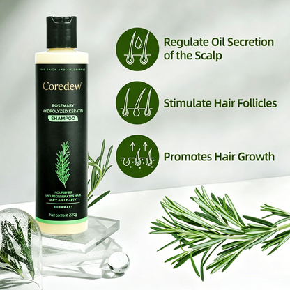 Coredew® Rosemary Shampoo |Natural Rosemary Shampoo With Hydrolyzed Keratin For Hair Regrowth