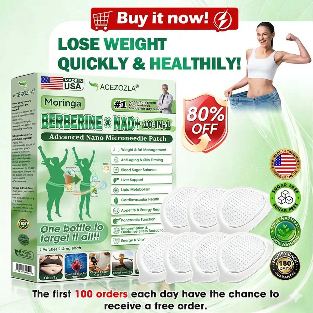 🔥 80% OFF – Melt Fat & Tighten Skin in 7 Days! Moringa Berberine Nano Patch (Buy 5 Get 5 FREE)