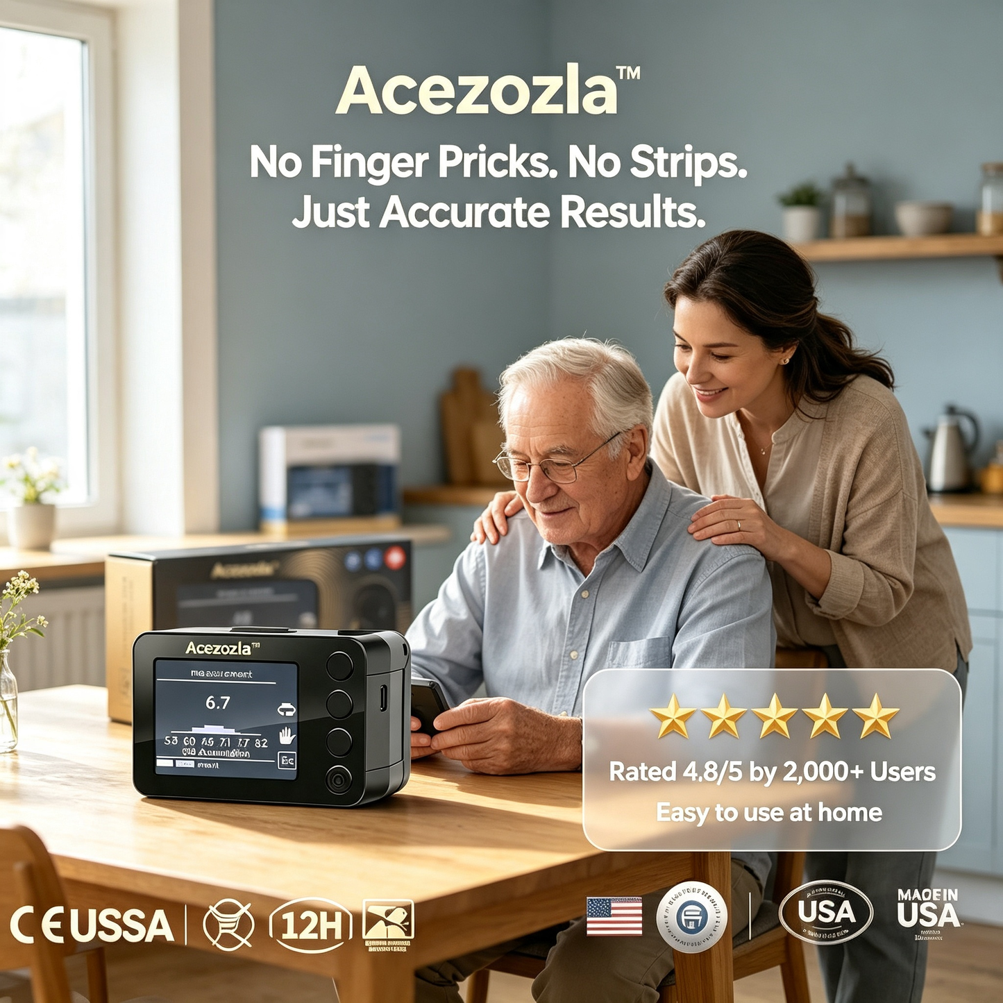 Acezozla™ Pain-Free Non-Invasive Glucose Monitor – 99.9% Accuracy + FREE Gift 🎁 TGA Approved