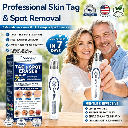 Coredew®👩‍⚕️ 𝟕-𝐃𝒂𝘆 𝐒𝗸𝐢𝐧 𝐓𝒂𝗴 & 𝐒𝐩𝙤𝐭 𝐄𝐫𝒂𝐬𝙚𝐫 Painless & Scar-Free Advanced Imperfection Removal Rollerball Pen