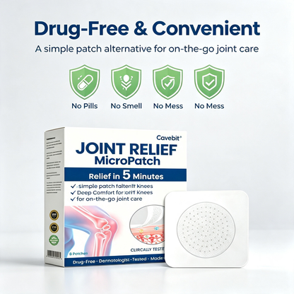 Cavebit Hyaluronic Acid Microneedle Joint Patch Bundle | Deep Knee & Joint Stiffness Relief, Odor-Free No-Pill Joint Support Patches