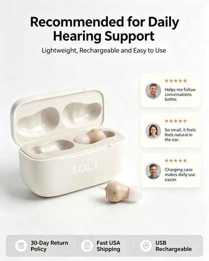 🔥 Hear Better Without Anyone Knowing 👂Noise Reducing Rechargeable Invisible Hearing Aids