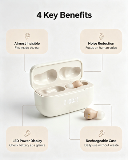 🔥 Hear Better Without Anyone Knowing 👂Noise Reducing Rechargeable Invisible Hearing Aids