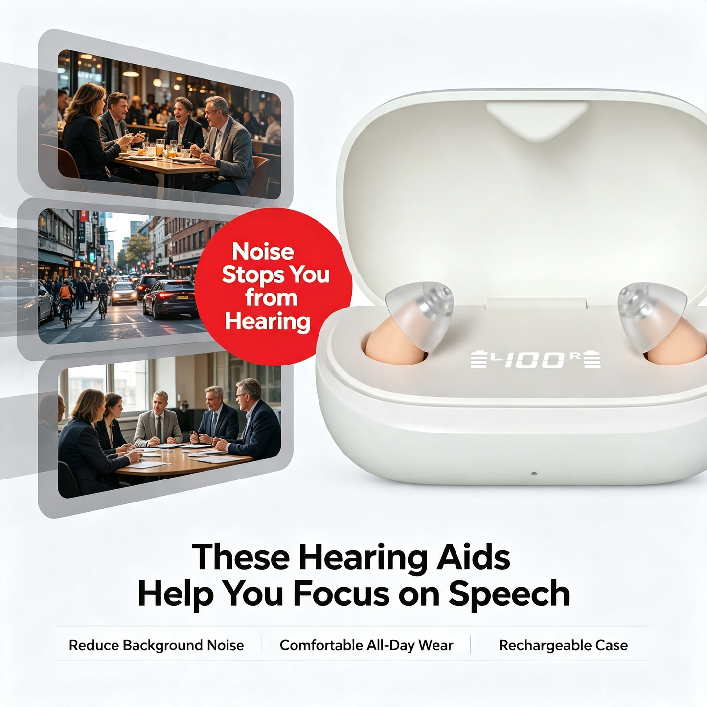 🔥 Hear Better Without Anyone Knowing 👂Noise Reducing Rechargeable Invisible Hearing Aids