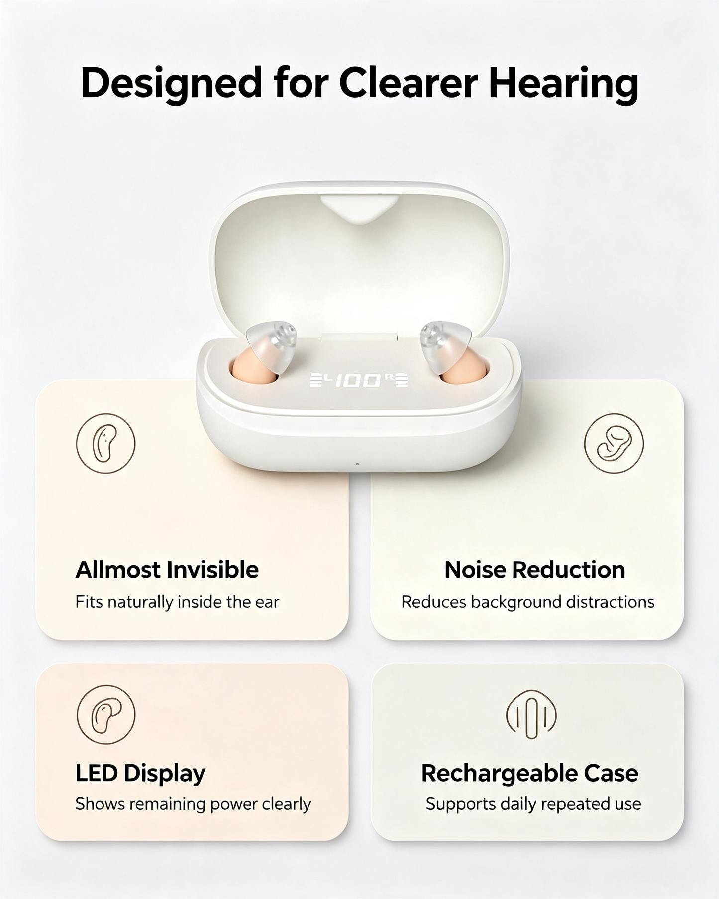 🔥 Hear Better Without Anyone Knowing 👂Noise Reducing Rechargeable Invisible Hearing Aids