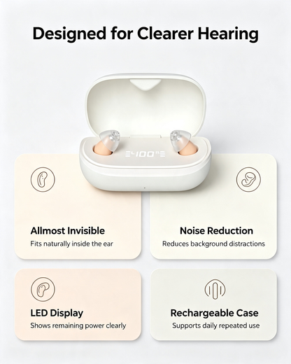 🔥 Hear Better Without Anyone Knowing 👂Noise Reducing Rechargeable Invisible Hearing Aids
