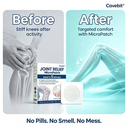 Cavebit Hyaluronic Acid Microneedle Joint Patch Bundle | Deep Knee & Joint Stiffness Relief, Odor-Free No-Pill Joint Support Patches