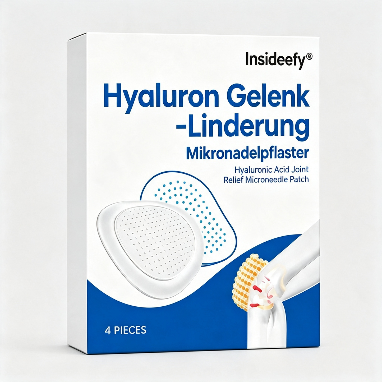 Cavebit Hyaluronic Acid Microneedle Joint Patch Bundle | Deep Knee & Joint Stiffness Relief, Odor-Free No-Pill Joint Support Patches