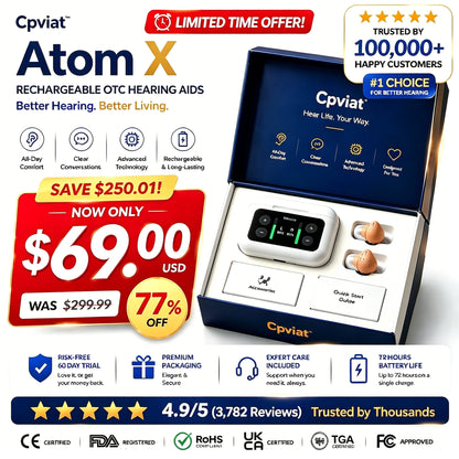 🔥 Today Only! Cpviat™ Atom X Smart Hearing Aids — Hear Clearly, Feel Confident Again 💖