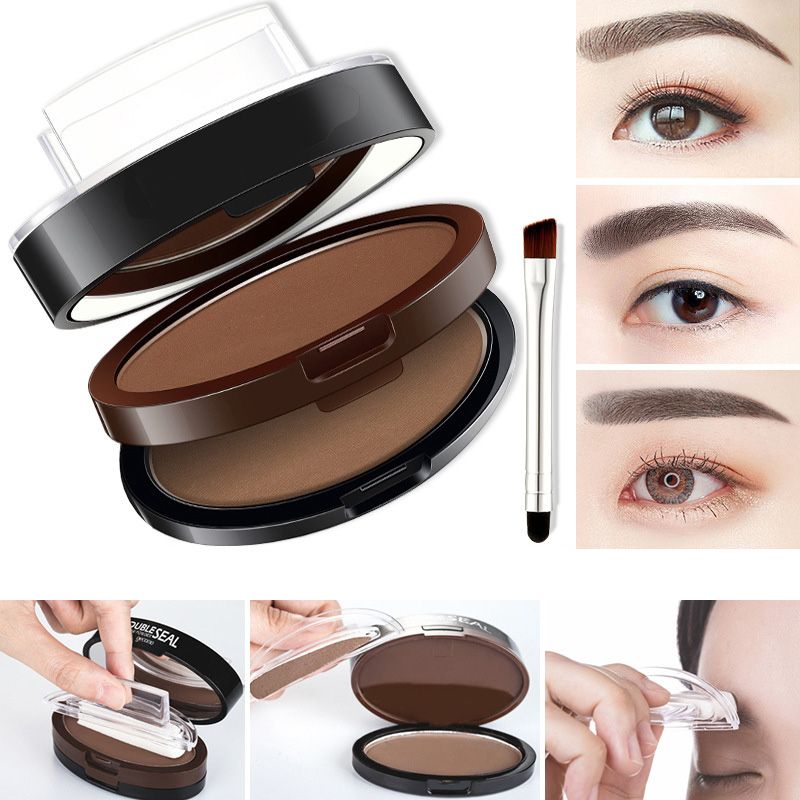 🔥50K+ Sold｜50% OFF Adjustable Eyebrow Stamp, Waterproof Two‑Color Brow Powder