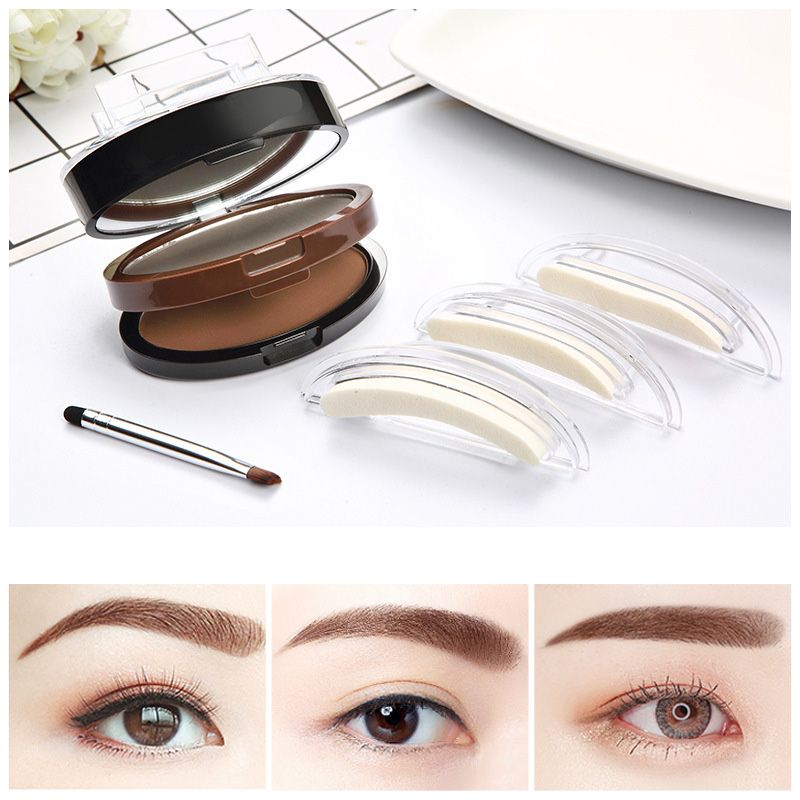 🔥50K+ Sold｜50% OFF Adjustable Eyebrow Stamp, Waterproof Two‑Color Brow Powder