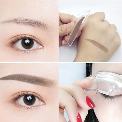🔥50K+ Sold｜50% OFF Adjustable Eyebrow Stamp, Waterproof Two‑Color Brow Powder