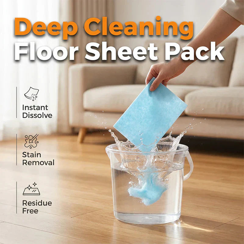 🔥Water-Soluble Floor Cleaning Sheets-Powerful Dissolvable Floor Cleaning Sheets